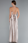 Robe De Soirée Longue Beige ABU3247