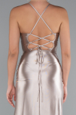 Robe De Soirée Longue Beige ABU3247