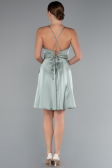 Robe de Cérémonie Courte Satin Menthe ABK2366