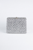 Sac de Soirée Luxe Pierreux Argent KC701