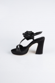 Chaussure de soirée Satin Noir ABS1142