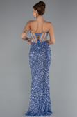 Robe Queue de Poisson Longue Squameuse Indigo ABU4790