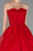 Robe De Soirée De Créateur Longue Rouge ABU4431