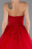 Robe De Soirée De Créateur Longue Rouge ABU4431