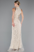 Robe De Soirée Longue Beige ABU4791