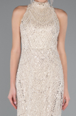 Robe De Soirée Longue Beige ABU4791