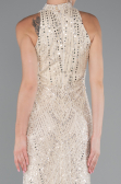Robe De Soirée Longue Beige ABU4791