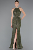 Robe de Soirée Longue Kaki ABU4324
