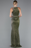 Robe de Soirée Longue Kaki ABU4324