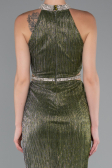 Robe de Soirée Longue Kaki ABU4324
