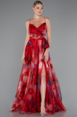Robe de Soirée Longue Rouge ABU5053