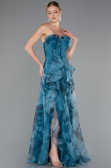Robe De Soirée Longue Vert Pétrole ABU3360
