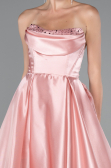 Robe de Soirée Longue Satin Poudre ABU5064