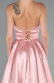 Robe de Soirée Longue Satin Poudre ABU5064