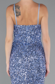 Robe De Soirée Squameuse Longue Indigo ABU4842