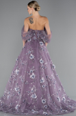 Robe de Fiançailles Design Personnalisé Longue Lavande ABU5074