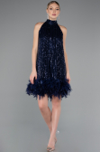 Tenue de Soirée Courte Bleu Marine ABK2348