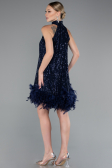 Tenue de Soirée Courte Bleu Marine ABK2348