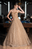 Robe De Soirée Longue Or ABU3839