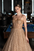 Robe De Soirée Longue Or ABU3839