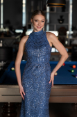 Robe De Soirée Longue Indigo ABU4791