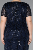 Robe De Invitation Grande Taille Courte Bleu Marine ABK2380