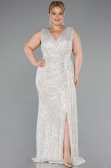 Robe de Soirée Grande Taille Longue Squameuse Vison ABU3194