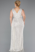 Robe de Soirée Grande Taille Longue Squameuse Vison ABU3194