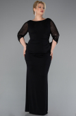 Robe de Soirée Grande Taille Longue Noir ABU5078