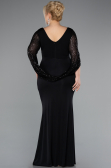 Robe de Soirée Grande Taille Longue Noir ABU5078