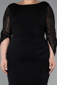 Robe de Soirée Grande Taille Longue Noir ABU5078