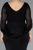 Robe de Soirée Grande Taille Longue Noir ABU5078