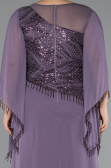 Robe De Soirée Grande Taille Longue Mousseline Lavande ABU5093