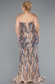 Robe de Soirée Grande Taille Longue Or ABU5025