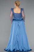 Robe De Fiançailles Grande Taille Perlé Longue Indigo ABU4761