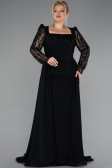 Robe de Soirée Grande Taille Longue Noir ABU5094