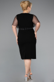 Robe De Invitation Grande Taille Midi Noir ABK2381