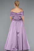 Robe De Soirée Grande Taille Satin Longue Lavande ABU4998