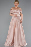 Robe De Soirée Grande Taille Satin Longue Vison ABU4998