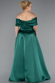 Robe De Soirée Grande Taille Satin Longue Émeraude ABU4998