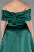 Robe De Soirée Grande Taille Satin Longue Émeraude ABU4998
