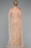 Robe De Soirée Grande Taille Longue Perlé Or ABU5010