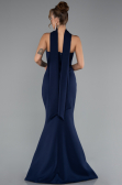 Robe de Soirée Longue Bleu Marine ABU5097