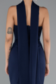 Robe de Soirée Longue Bleu Marine ABU5097