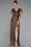 Robe de Soirée Longue Cuivre ABU5098