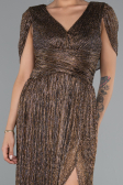 Robe de Soirée Longue Cuivre ABU5098