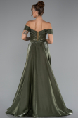 Robe de Soirée Longue Perlé Kaki ABU5099