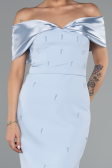 Robe De Soirée Midi Bleu clair ABK2212