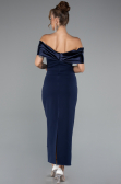 Robe De Soirée Midi Bleu Marine ABK2212