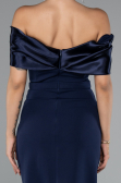 Robe De Soirée Midi Bleu Marine ABK2212
